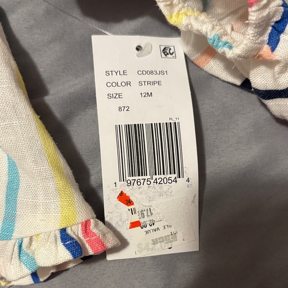 Jessica Simpson Striped Ruffle Two-Piece Set — Multicolor - Picture 2 of 4